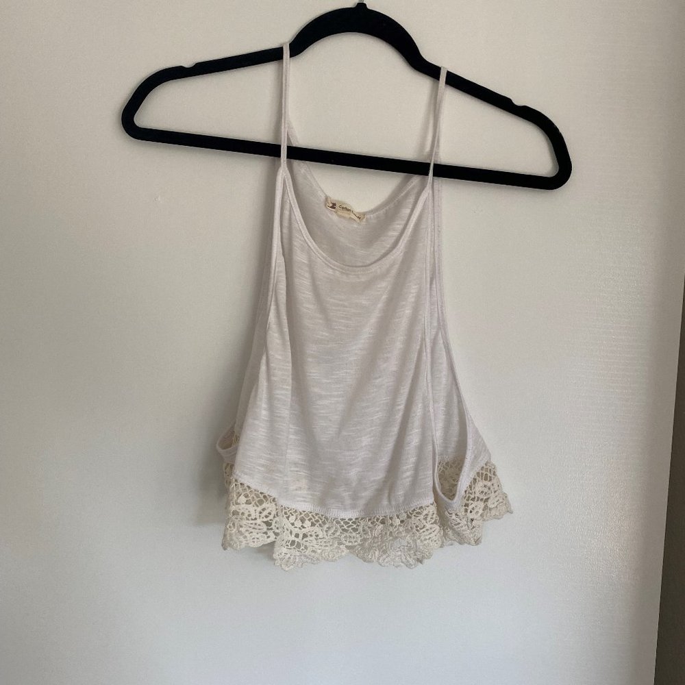 Cotton Candy White Tank Crop Top